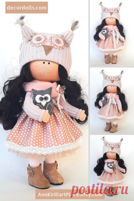 Owl Doll Muñecas Art Doll Rag Doll Baby Doll Handmade Doll | Etsy