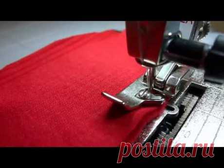 Шитье трикотажа и обметка срезов на простой швейной машине без оверлока