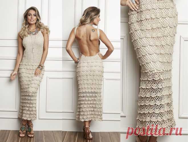 Tutorial on Crochet Elegant Ruffle Maxi Dress - CRAFTS LOVED Elegant, versatile and beautiful this crochet dress is amazing for more sophisticated events, you will learn the step by step here.