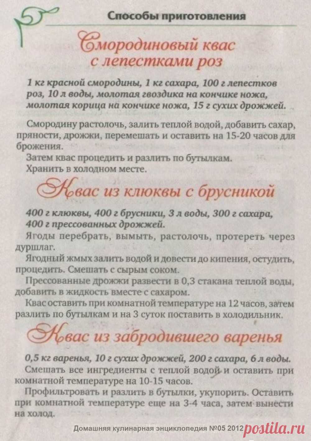 Смородиновый квас с лепестками роз. Квас из клюквы с брусникой. Квас из забродившего варенья