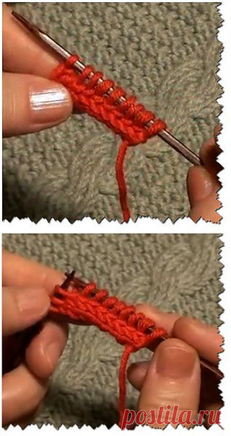 петель для начала вязания с помощью i-cord \полого шнура\.