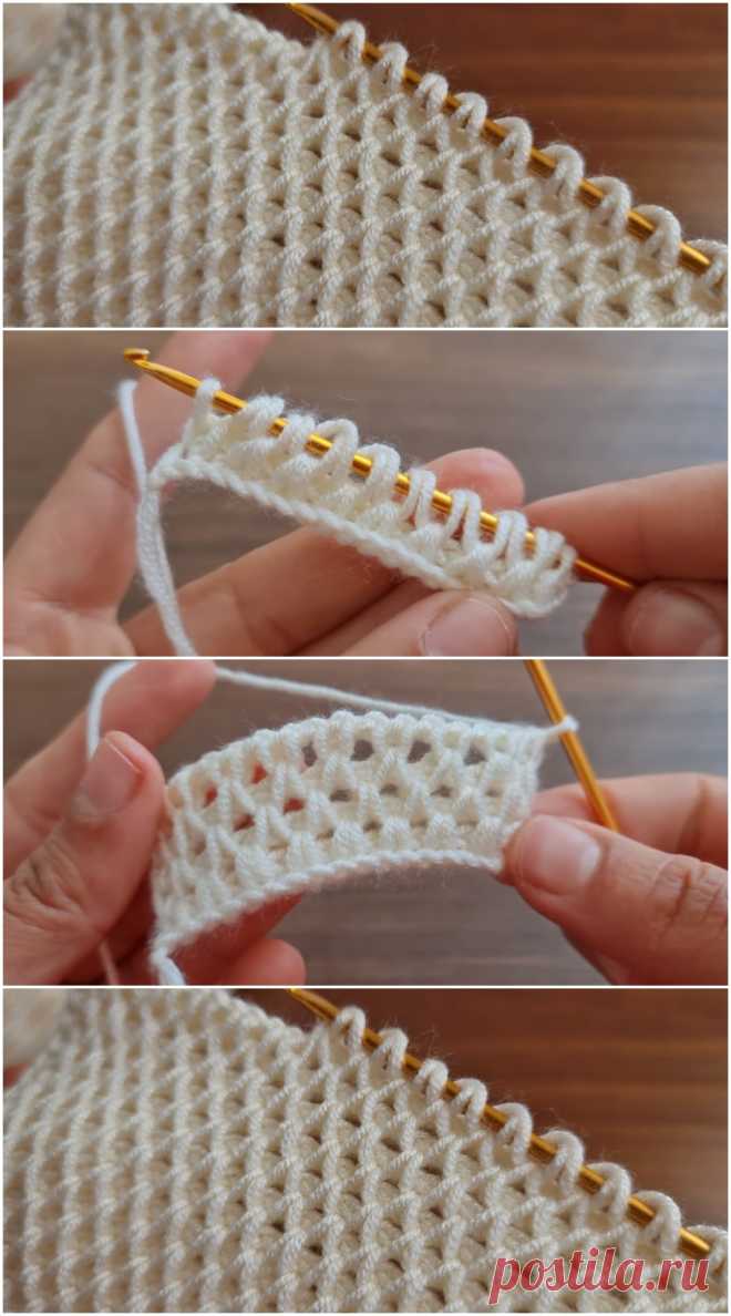 Вязание крючком тунисского стежка - Урок - Love Crochet | узоры крючком |  Постила