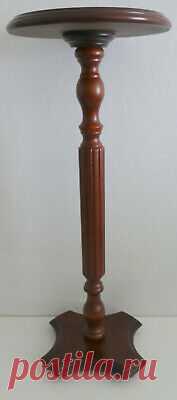 BOMBAY Company Outlet Fern Plant Stand Wood Pedestal Vintage   | eBay All solid wood with a glossy rich mahogany finish. Classic column candlestick design, should blend well with both traditional and more contemporary pieces. No tools necessary. Weighs about 6 Lbs. We take pains to scrutinize and disclose even what may be minor imperfections.