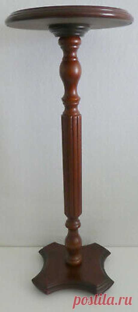 BOMBAY Company Outlet Fern Plant Stand Wood Pedestal Vintage   | eBay All solid wood with a glossy rich mahogany finish. Classic column candlestick design, should blend well with both traditional and more contemporary pieces. No tools necessary. Weighs about 6 Lbs. We take pains to scrutinize and disclose even what may be minor imperfections.