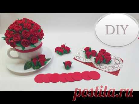 Amazing Trick For Easy Rose Flower Making  🌹  EVA Foam Paper Roses @OldisDIY