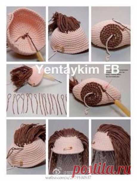 Amigurumi Hair - Photo Tutorial ❥ 4U hilariafina