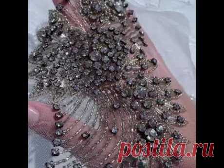 Вышивка люневильским крючком для свадебного платья