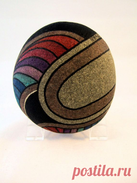Hand Painted Rock, Signed Numbered, Collectible, Art Object, Home Decor, Office…