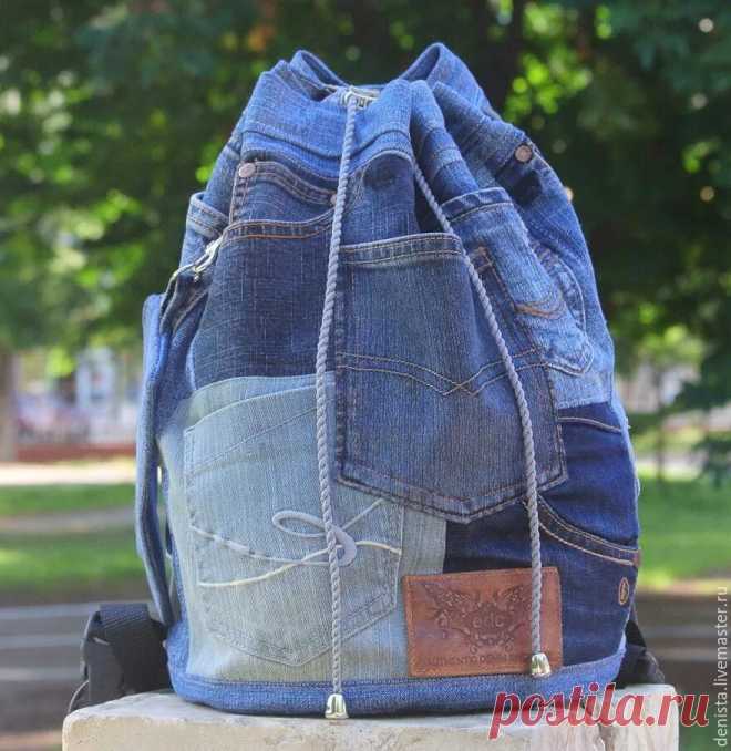 рюкзаки из старых джинсов своими руками фото и выкройки с размерами: 2 тыс изображений найдено в Яндекс Картинках