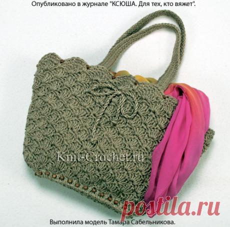 Сумка, вязанная крючком из шпагата. / knit-crochet.ru