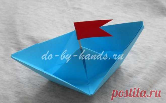 Оригами кораблик из бумаги своими руками - пошаговая инструкция о том, как сделать | Поделки из бумаги своими руками для детей и взрослых