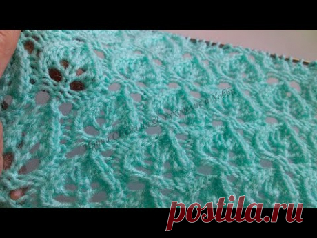 ажурные листочки любимки спицами
