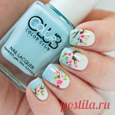 Spring Nails - Cherry Blossom Nails by Paulina's Passion | nail design