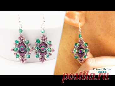 Eva Enlightenment Earrings - DIY Jewelry Making Tutorial by PotomacBeads