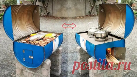 Как сделать уличную печь-гриль из 200 литровой бочки - Сам себе мастер - 20 апреля - Медиаплатформа МирТесен