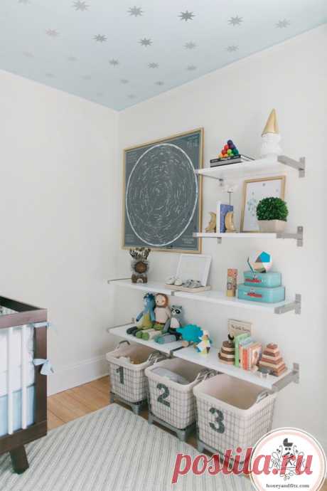 Reed’s Nursery Shelves : Custom Wall Shelving Using IKEA Shelves