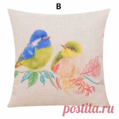 Bird throw pillow hand painted flower pillow decoration home | Pillow, interior pillow, cushions - Throwpillowshome.com