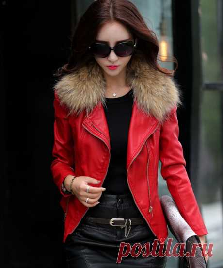 Aliexpress.com : Buy New 2016 autumn and winter women leather jacket have fur collar female coat real fur women's clothing motorcycle jakcets from Reliable jackets fur suppliers on Online Store 926713 | Alibaba Group