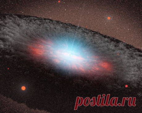 Сверхмассивная черная дыра выдувает молекулярный газ из галактики - новости космоса, астрономии и космонавтики на ASTRONEWS.ru