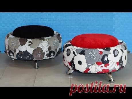 Stool from car tires / DIY ROOM DECOR!