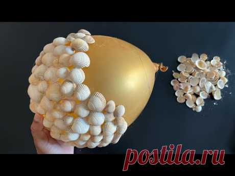 Unique craft using waste Balloon and Seashells / Home Decoration Ideas / Best out of waste / DIY