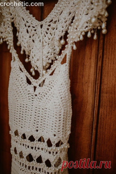 Пин содержит это изображение: The Most Beautiful Fancy Cotton Crochet Lace Flower Pattern Women Fashion Vestideo dress Designs💖