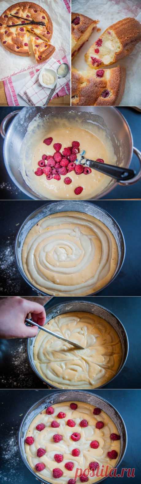 Лучший рецепт малинового пирога с заварным кремом.