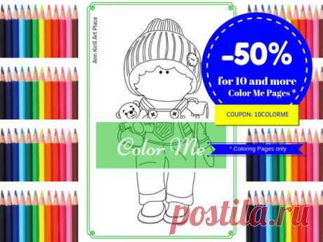 Color Me, Doll Digital Stamp, Handmade Doll, Kids Colouring Pattern, Doll to Colour Page, Girl Coloring Page, Rag Doll Coloring by Alena Hello, dear visitor! We are happy you are here!  Here we present new product at our shop – doll stamps and coloring pages.  Attached are 2 png files: 1. doll only digi stamp and coloring page 2. doll only bold lines stamp and coloring page  Size is standard A4, 21 * 29 cm, 8.2 x