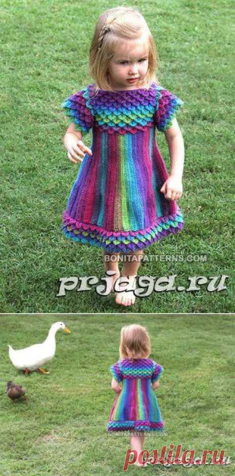 Вязаное платье с чешуйками от Bonita Patterns