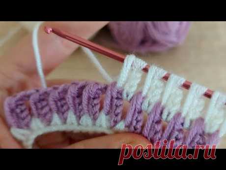 Super Easy Tunisian Knitting - Tunus İşi Çok Güzel Örgü Modeli