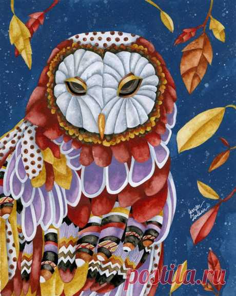 Owl Aura Art Print | Etsy