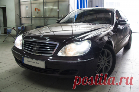 Mercedes W220 с новым лобовым стеклом от Guardian