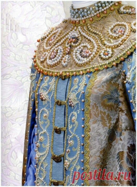 (18) This is a Russian gown, but it's very similar to Byzantine. | Russian Beaded Embroidery