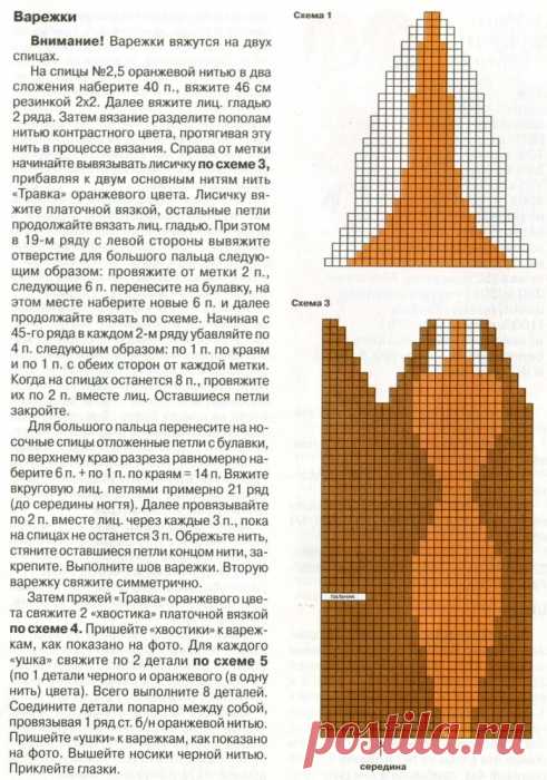 Лисичка спицами схема и описание бесплатно Весёлый трикотаж.' - Вязание: модно и просто.Спецвыпуск № 12 2013.: Дневник детс