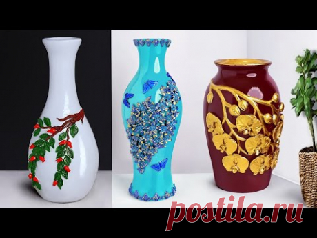 Big size corner flower vase  || Clay Flower Vase art || Home decor ideas