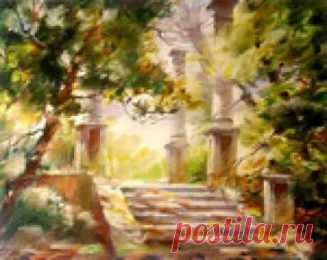 ♥ღ♥Осенняя атмосфера. Акварель. Художник Виктор Зелик♥ღ♥