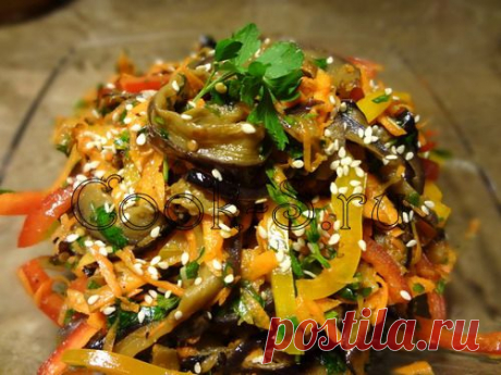 Баклажаны по-корейски - Пошаговый рецепт с фото | Закуски