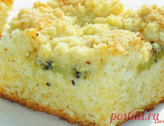 Пирог с ананасом и киви на лимонаде – кулинарный рецепт