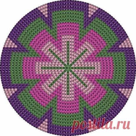 Круглые схемы для жаккарда крючком — DIYIdeas