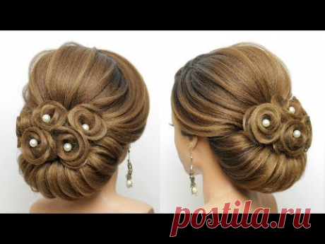 Bridal Updo Tutorial. Wedding Prom Hairstyles For Long Hair