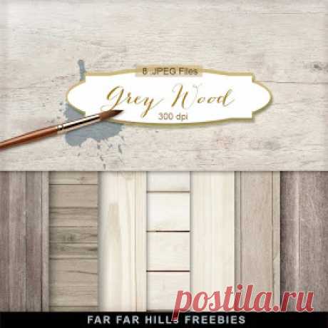 Far Far Hill - Free database of digital illustrations and papers: New Freebies Kit of Backgrounds - Grey Wood