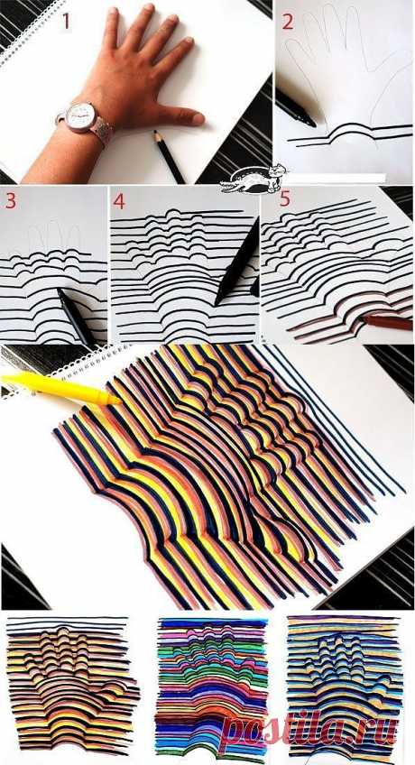 3D рисунок руки / Рисунки и надписи / Модный сайт о стильной переделке одежды и интерьера