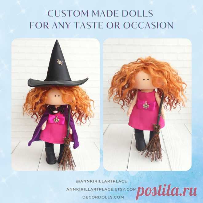 Witch Tilda Doll Home Collection Doll Halloween Art Doll | Etsy