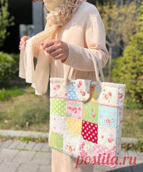 Много-много идей лоскутных сумок корейских мастериц - выбираем и шьем своими руками | Творческий мир Надежды Соловьевой | Дзен