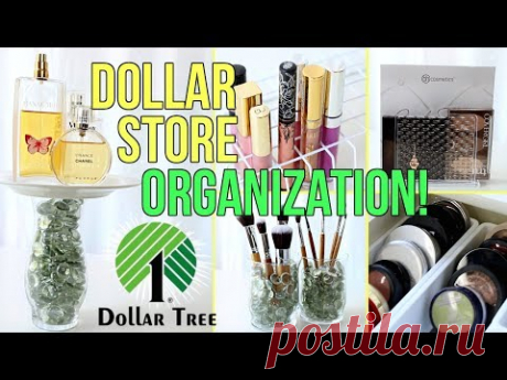 14 Clever DOLLAR STORE Makeup Organization Ideas!
