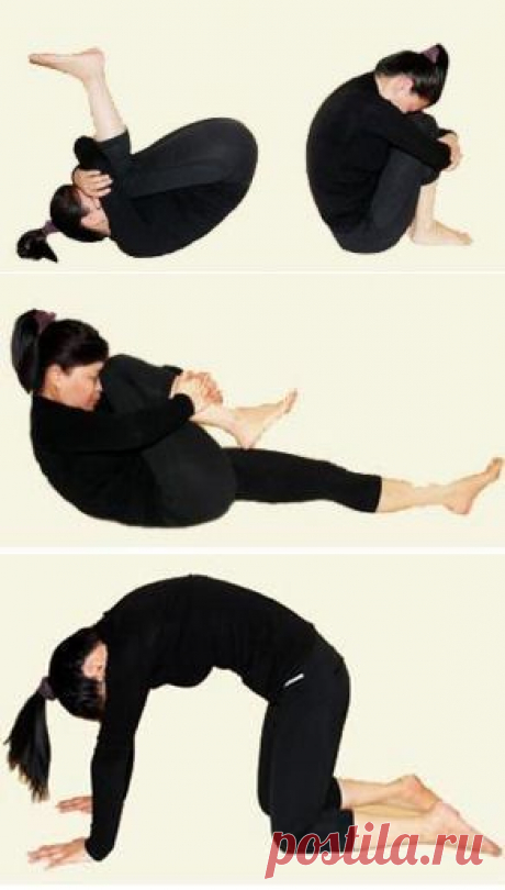 Комплекс упражнений йоги на вытяжение мыщц спины.