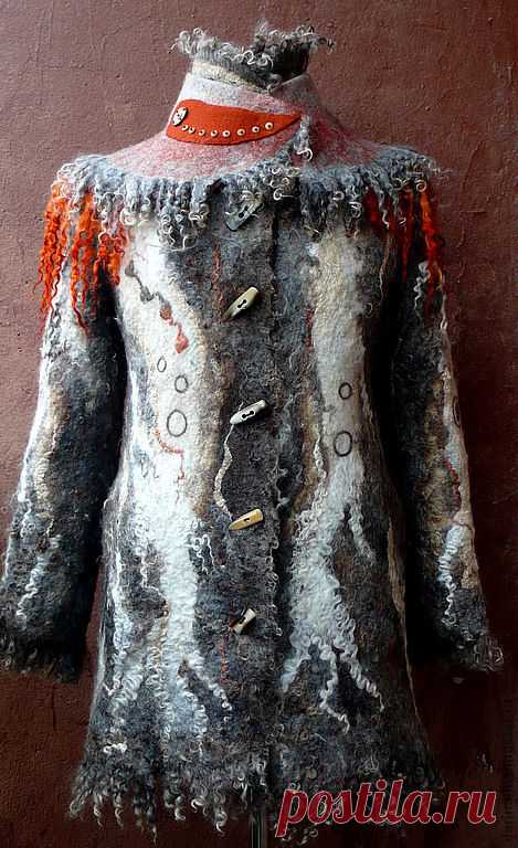 Валяные пальто из шерсти ручной работы