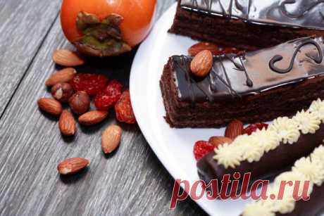 Вкусные рецепты          Шоколадный пирог с хурмой