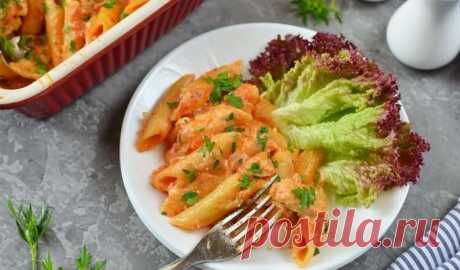 Паста пенне с курицей в духовке, пошаговый рецепт с фото