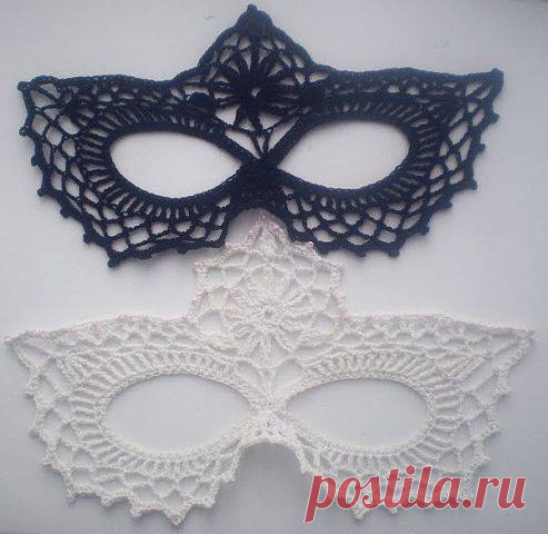 Вяжем красивую маску